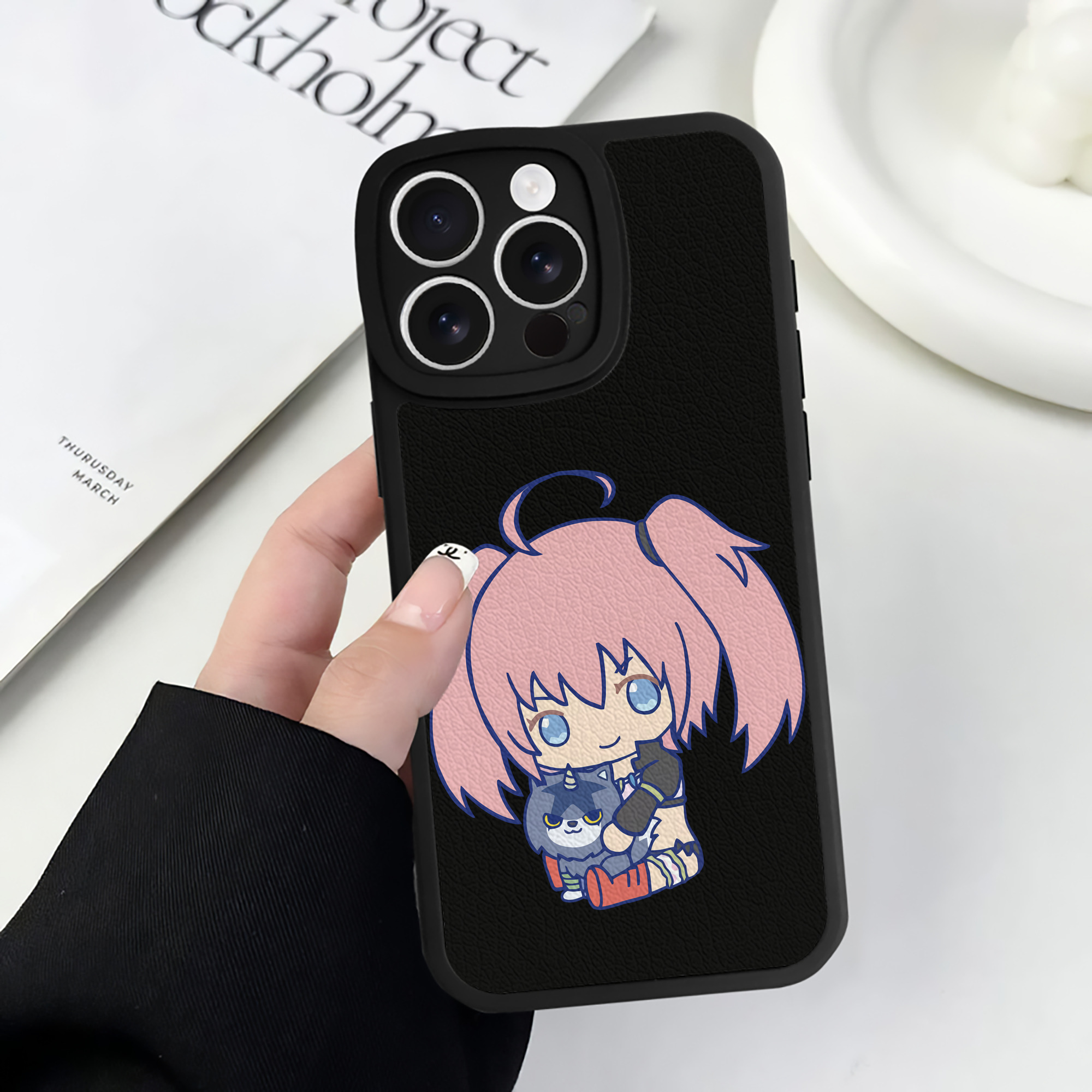 （画像用） 転スラ Regarding Reincarnated to Slime 【iPhone 16シリーズ対応】シリコンスマホケース（レザー調） 材質：シリコン